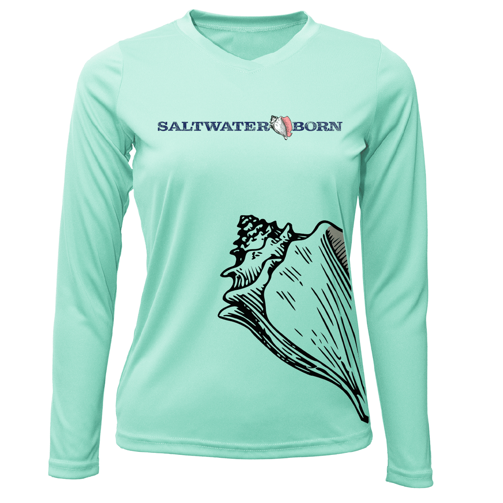 Saltwater Born UPF 50+ Long Sleeve Conch Wrap Long Sleeve UPF 50+ Dry-Fit Shirt