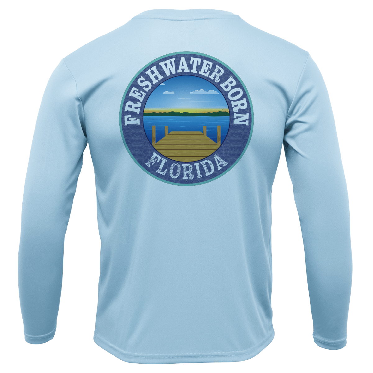 Saltwater Born UPF 50+ Long Sleeve Florida Diver Freshwater Born Boy's Long Sleeve UPF 50+ Dry-Fit Shirt