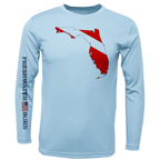 Saltwater Born UPF 50+ Long Sleeve Florida Diver Freshwater Born Boy's Long Sleeve UPF 50+ Dry-Fit Shirt