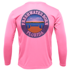 Saltwater Born UPF 50+ Long Sleeve Florida Diver Freshwater Born Girl's Long Sleeve UPF 50+ Dry-Fit Shirt