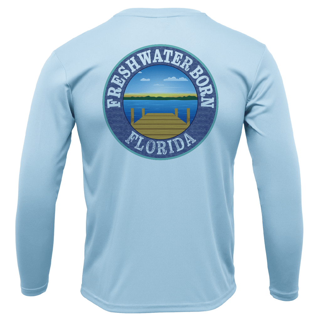 Saltwater Born UPF 50+ Long Sleeve Florida Diver Freshwater Born Men's Long Sleeve UPF 50+ Dry-Fit Shirt