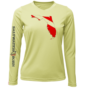 Saltwater Born UPF 50+ Long Sleeve Florida Diver Long Sleeve UPF 50+ Dry-Fit Shirt
