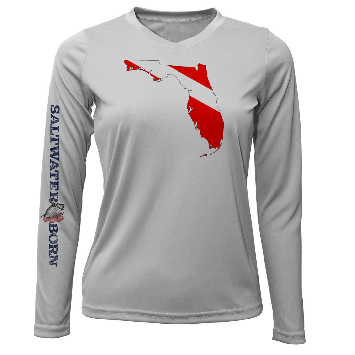 Saltwater Born UPF 50+ Long Sleeve Florida Diver Long Sleeve UPF 50+ Dry-Fit Shirt