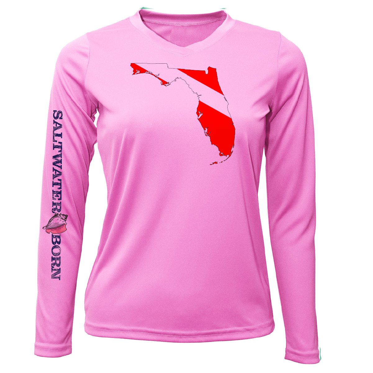 Saltwater Born UPF 50+ Long Sleeve Florida Diver Long Sleeve UPF 50+ Dry-Fit Shirt