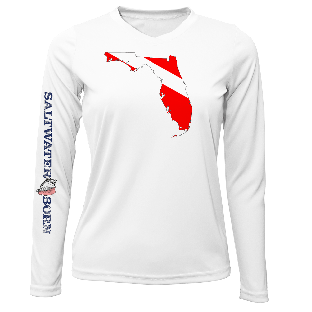 Saltwater Born UPF 50+ Long Sleeve Florida Diver Long Sleeve UPF 50+ Dry-Fit Shirt