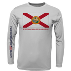 Saltwater Born UPF 50+ Long Sleeve Florida Flag Freshwater Born Boy's Long Sleeve UPF 50+ Dry-Fit Shirt