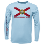 Saltwater Born UPF 50+ Long Sleeve Florida Flag Freshwater Born Girl's Long Sleeve UPF 50+ Dry-Fit Shirt