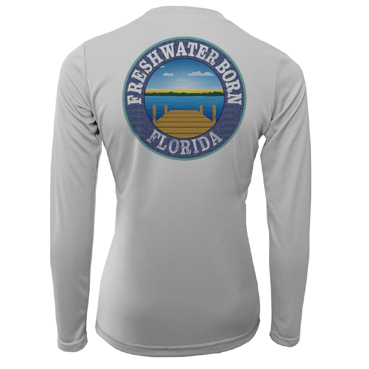 Saltwater Born UPF 50+ Long Sleeve Florida Flag Freshwater Born Women's Long Sleeve UPF 50+ Dry-Fit Shirt