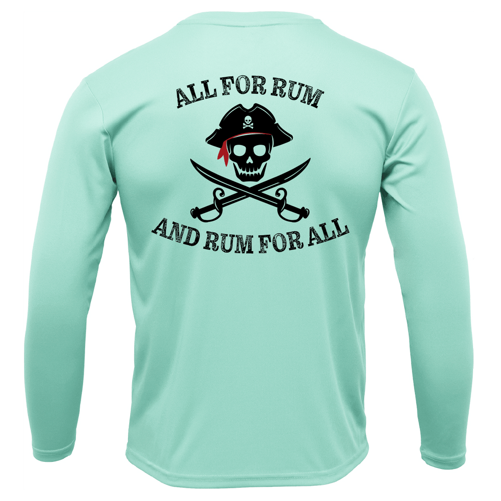 Saltwater Born UPF 50+ Long Sleeve Florida Freshwater Born "All For Rum and Rum For All" Boy's Long Sleeve UPF 50+ Dry-Fit Shirt