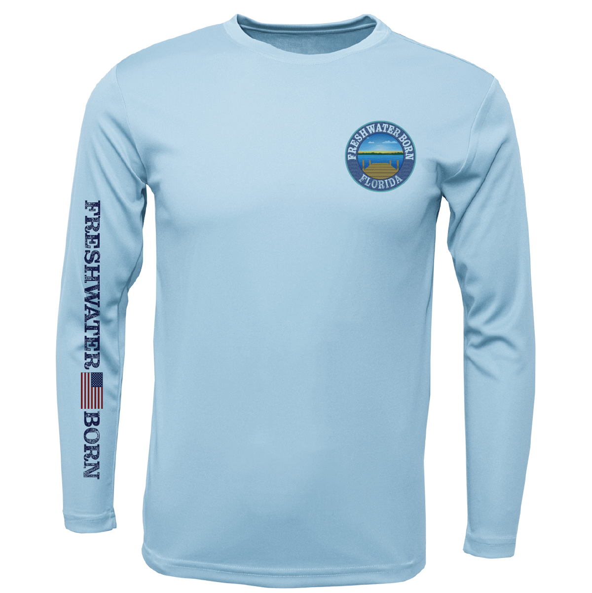 Saltwater Born UPF 50+ Long Sleeve Florida Freshwater Born "All For Rum and Rum For All" Boy's Long Sleeve UPF 50+ Dry-Fit Shirt