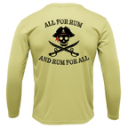 Saltwater Born UPF 50+ Long Sleeve Florida Freshwater Born "All For Rum and Rum For All" Boy's Long Sleeve UPF 50+ Dry-Fit Shirt