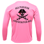 Saltwater Born UPF 50+ Long Sleeve Florida Freshwater Born "All For Rum and Rum For All" Girl's Long Sleeve UPF 50+ Dry-Fit Shirt