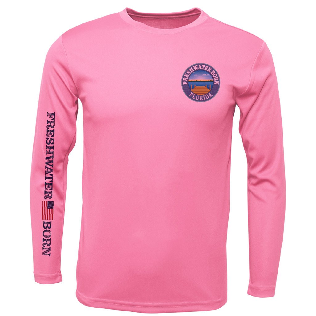 Saltwater Born UPF 50+ Long Sleeve Florida Freshwater Born "All For Rum and Rum For All" Girl's Long Sleeve UPF 50+ Dry-Fit Shirt