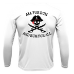 Saltwater Born UPF 50+ Long Sleeve Florida Freshwater Born "All For Rum and Rum For All" Girl's Long Sleeve UPF 50+ Dry-Fit Shirt