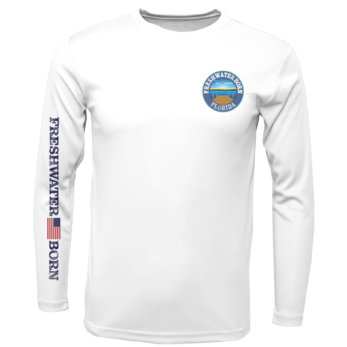 Saltwater Born UPF 50+ Long Sleeve Florida Freshwater Born "All For Rum and Rum For All" Men's Long Sleeve UPF 50+ Dry-Fit Shirt