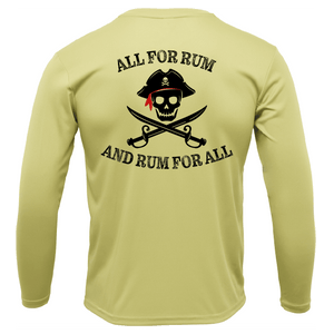 Saltwater Born UPF 50+ Long Sleeve Florida Freshwater Born "All For Rum and Rum For All" Men's Long Sleeve UPF 50+ Dry-Fit Shirt