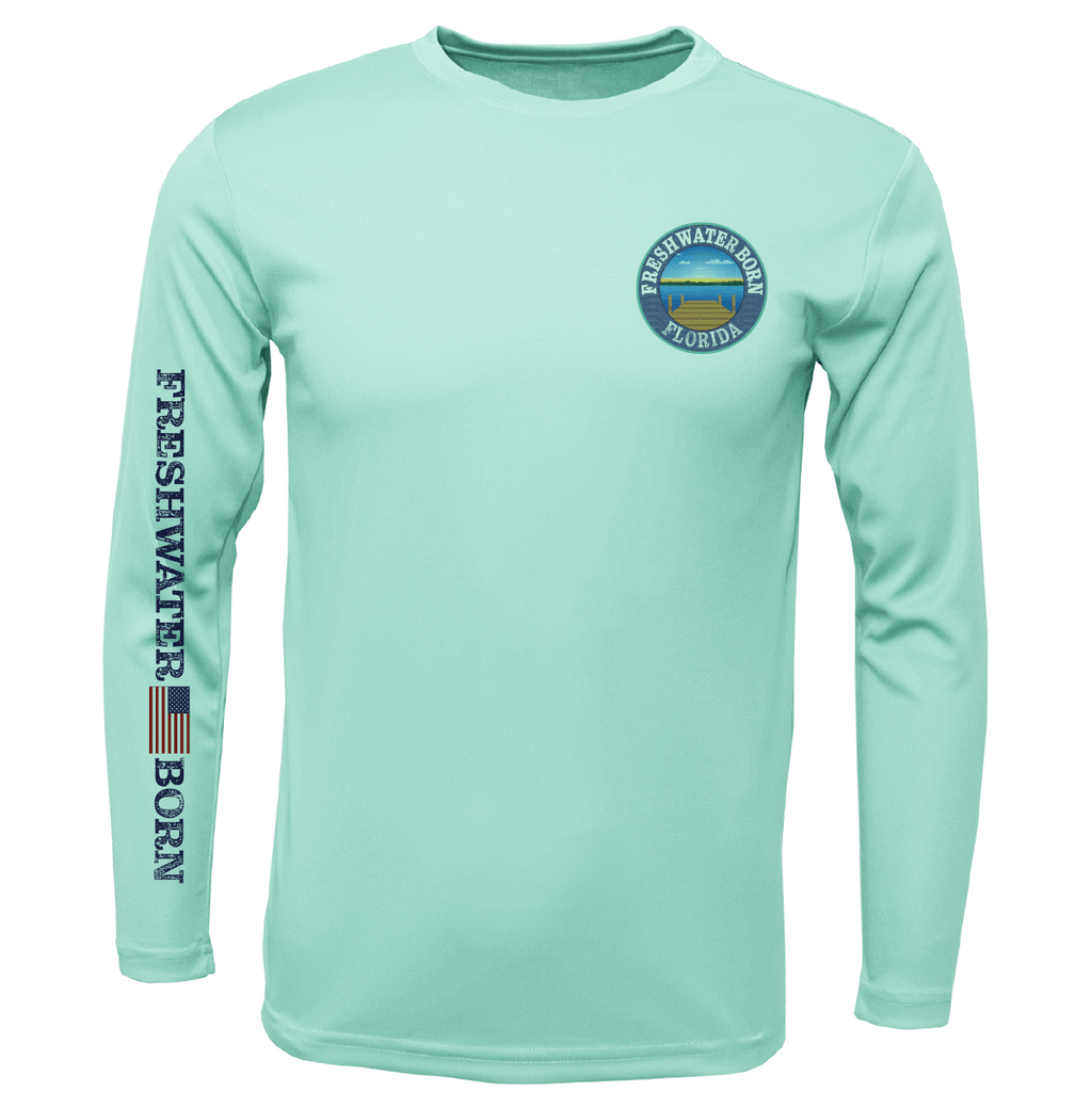 Saltwater Born UPF 50+ Long Sleeve Florida Freshwater Born "All For Rum and Rum For All" Men's Long Sleeve UPF 50+ Dry-Fit Shirt