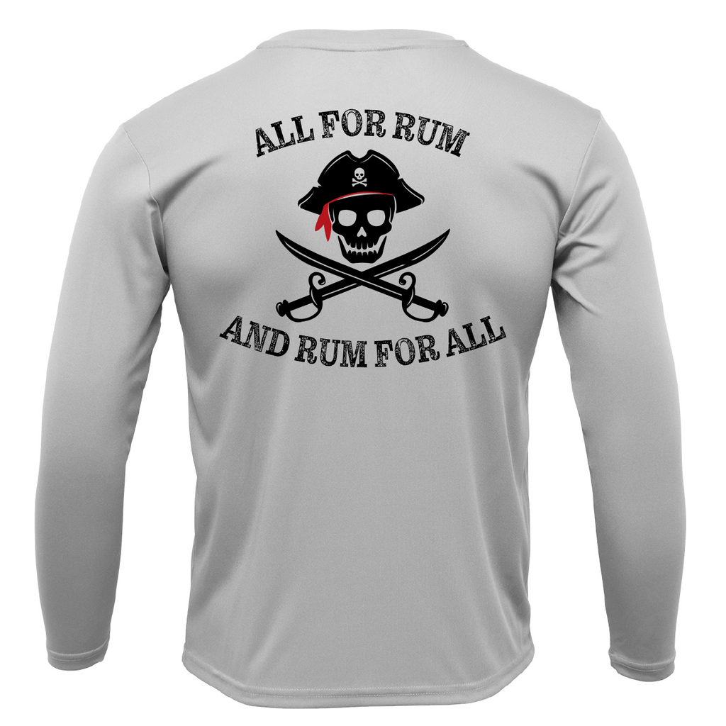 Saltwater Born UPF 50+ Long Sleeve Florida Freshwater Born "All For Rum and Rum For All" Men's Long Sleeve UPF 50+ Dry-Fit Shirt