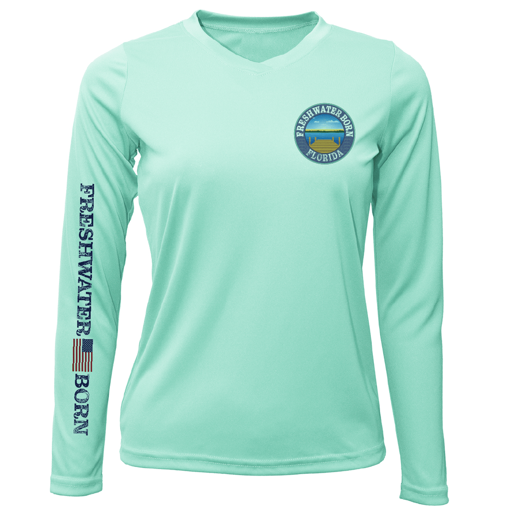Saltwater Born UPF 50+ Long Sleeve Florida Freshwater Born "All For Rum and Rum For All" Women's Long Sleeve UPF 50+ Dry-Fit Shirt
