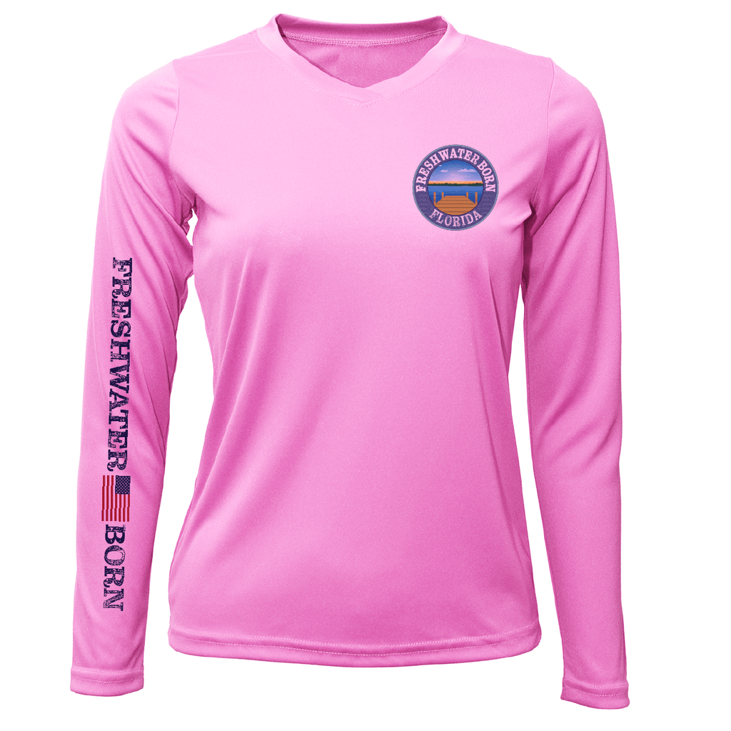 Saltwater Born UPF 50+ Long Sleeve Florida Freshwater Born "All For Rum and Rum For All" Women's Long Sleeve UPF 50+ Dry-Fit Shirt