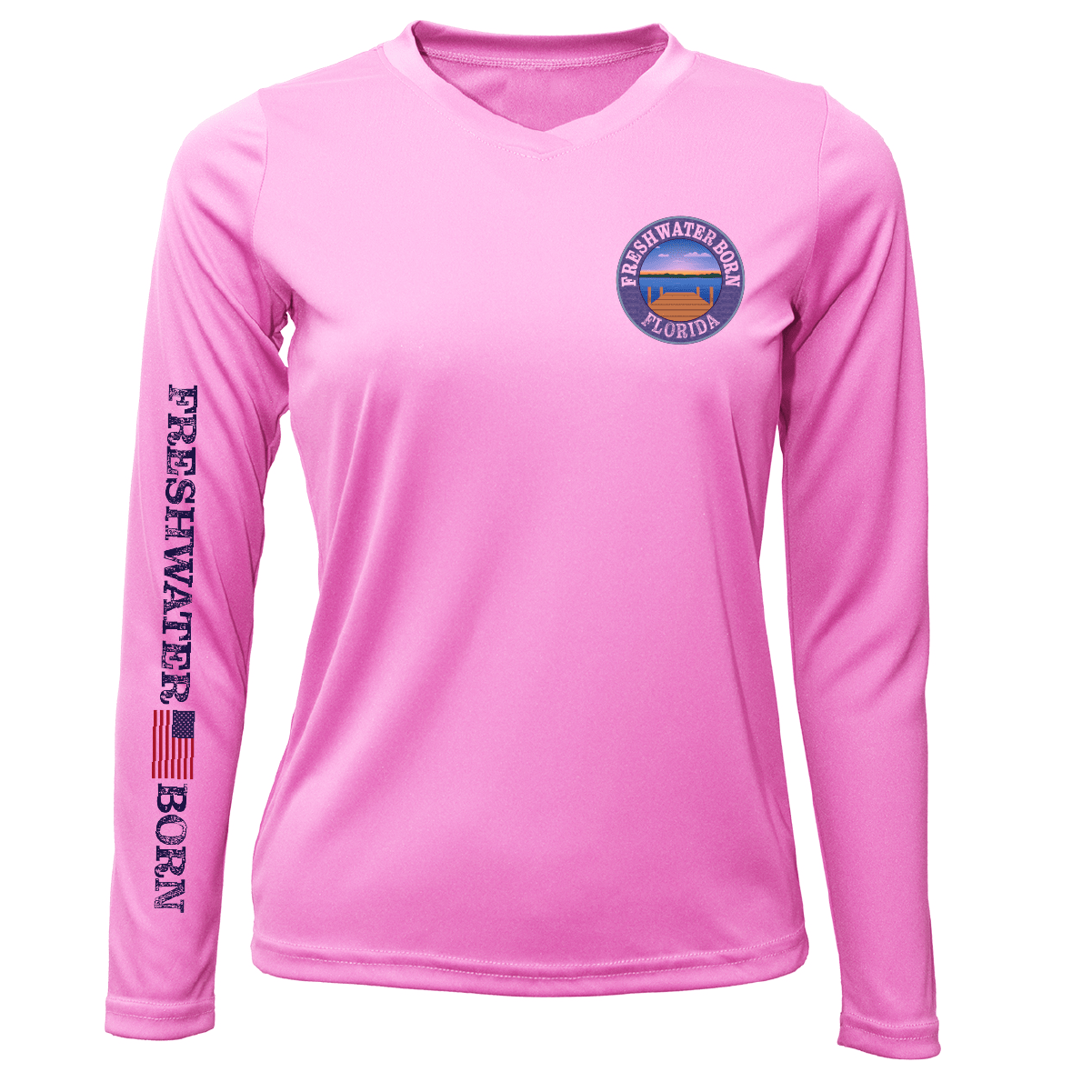 Saltwater Born UPF 50+ Long Sleeve Florida Freshwater Born "All For Rum and Rum For All" Women's Long Sleeve UPF 50+ Dry-Fit Shirt