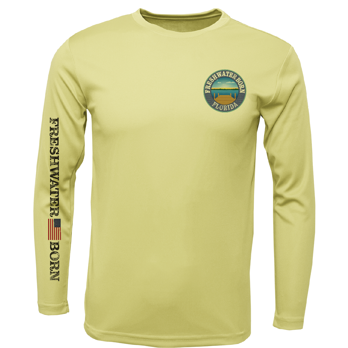 Saltwater Born UPF 50+ Long Sleeve Florida Freshwater Born "Surrender The Booty" Boy's Long Sleeve UPF 50+ Dry-Fit Shirt