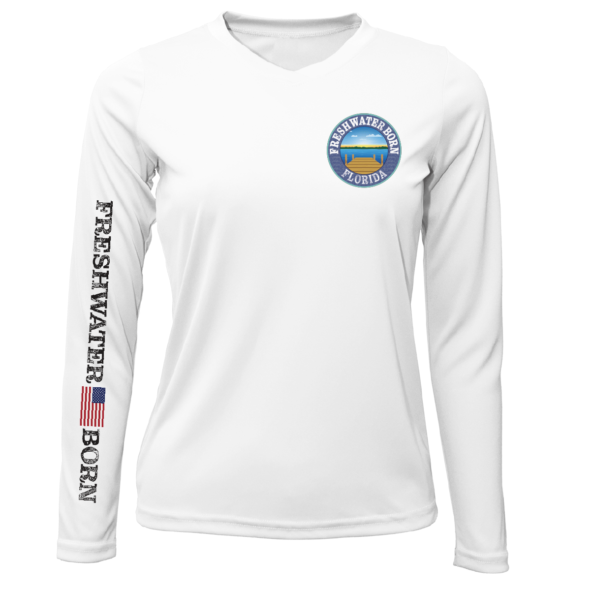 Saltwater Born UPF 50+ Long Sleeve Florida Freshwater Born "Surrender The Booty" Women's Long Sleeve UPF 50+ Dry-Fit Shirt