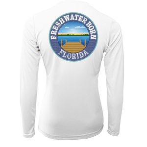 Saltwater Born UPF 50+ Long Sleeve Florida "Life is Better at the Lake" Women's Long Sleeve UPF 50+ Dry-Fit Shirt