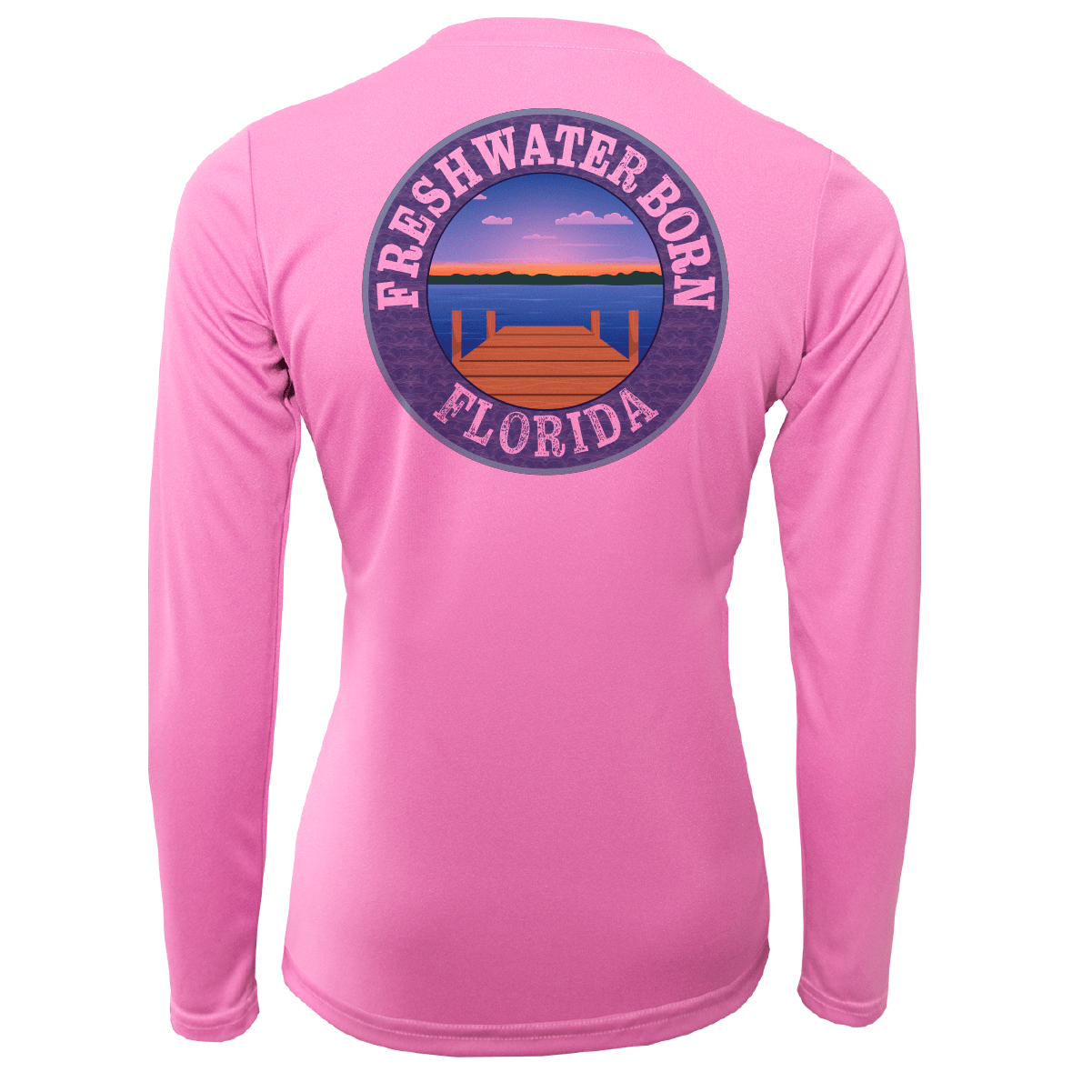 Saltwater Born UPF 50+ Long Sleeve Florida "Life is Better at the Lake" Women's Long Sleeve UPF 50+ Dry-Fit Shirt