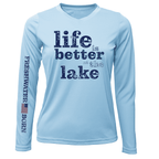 Saltwater Born UPF 50+ Long Sleeve Florida "Life is Better at the Lake" Women's Long Sleeve UPF 50+ Dry-Fit Shirt