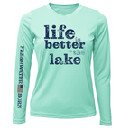 Saltwater Born UPF 50+ Long Sleeve Florida "Life is Better at the Lake" Women's Long Sleeve UPF 50+ Dry-Fit Shirt
