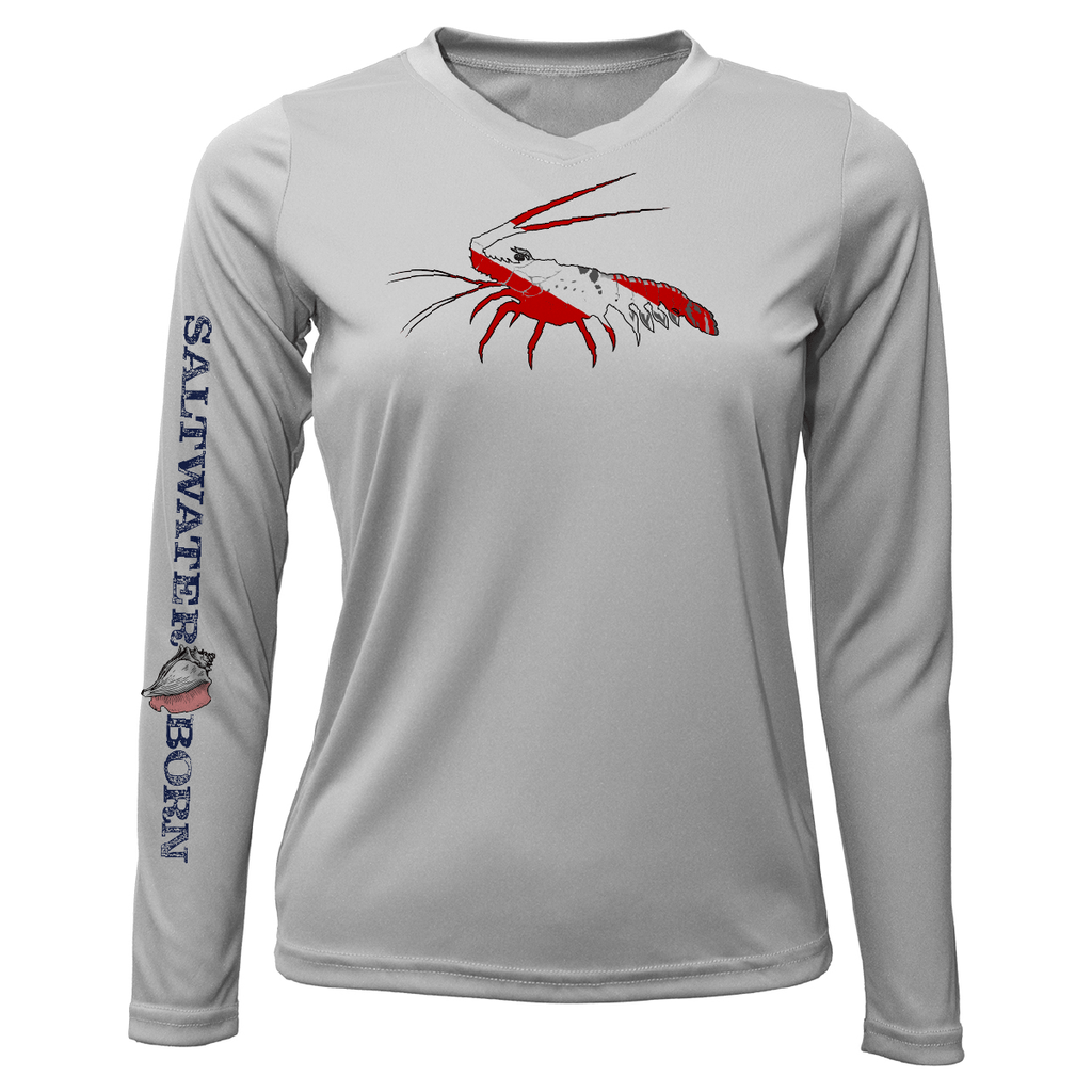 Saltwater Born UPF 50+ Long Sleeve Florida Lobster Long Sleeve UPF 50+ Dry-Fit Shirt