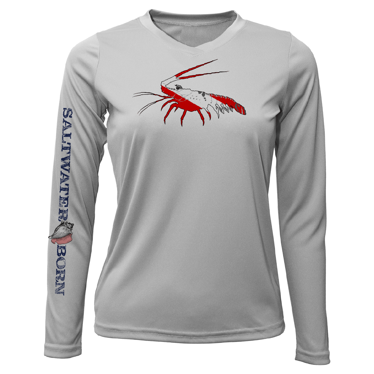 Saltwater Born UPF 50+ Long Sleeve Florida Lobster Long Sleeve UPF 50+ Dry-Fit Shirt