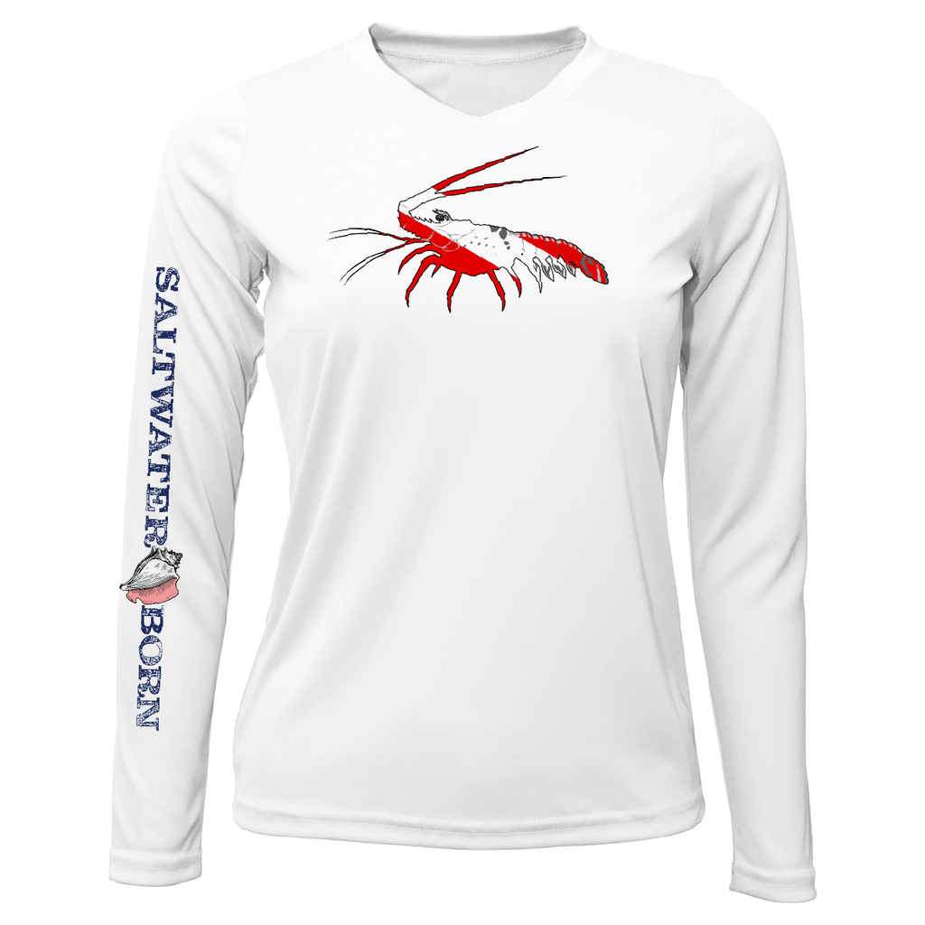 Saltwater Born UPF 50+ Long Sleeve Florida Lobster Long Sleeve UPF 50+ Dry-Fit Shirt