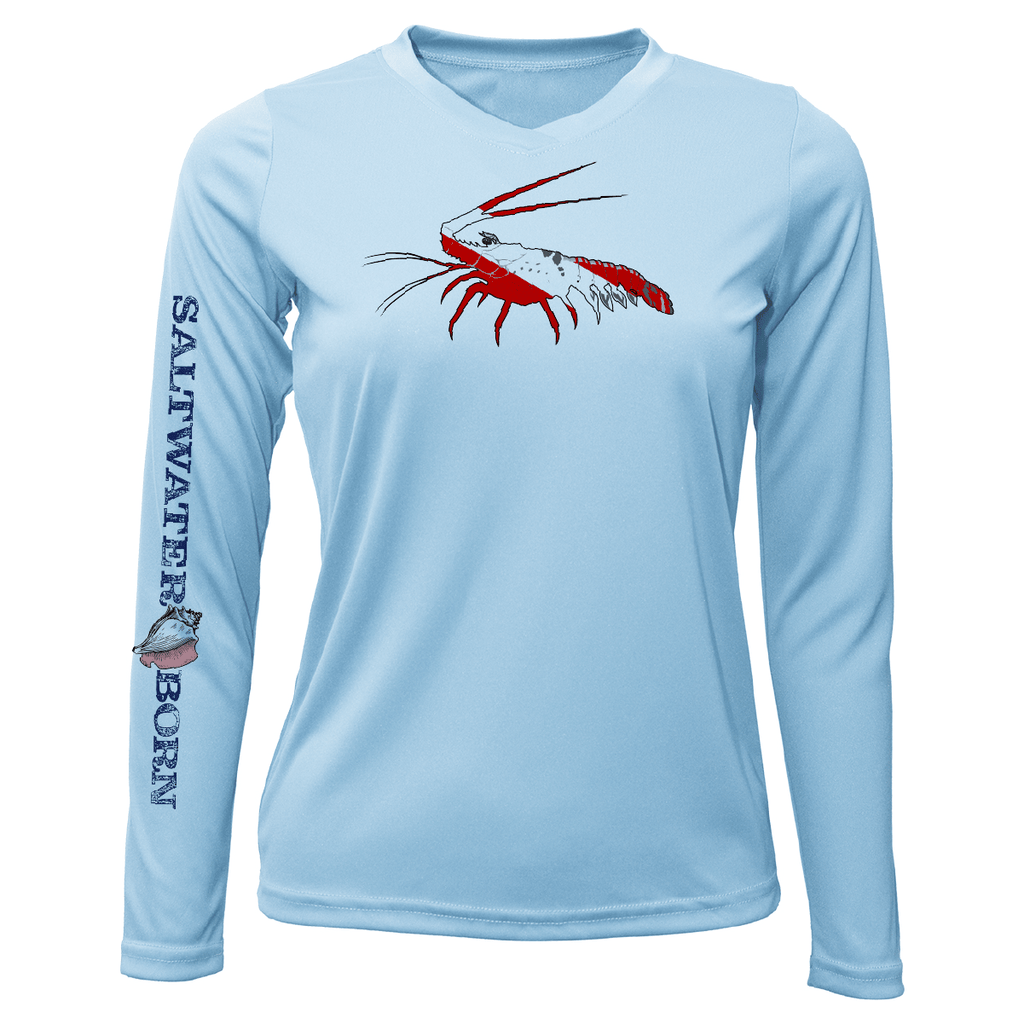 Saltwater Born UPF 50+ Long Sleeve Florida Lobster Long Sleeve UPF 50+ Dry-Fit Shirt