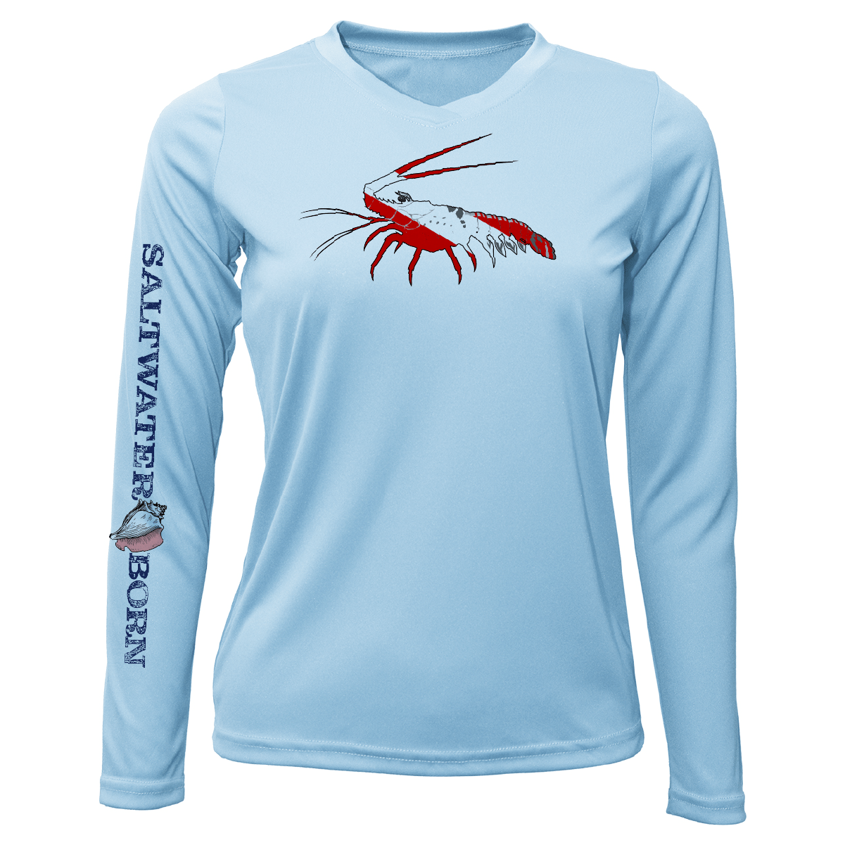 Saltwater Born UPF 50+ Long Sleeve Florida Lobster Long Sleeve UPF 50+ Dry-Fit Shirt