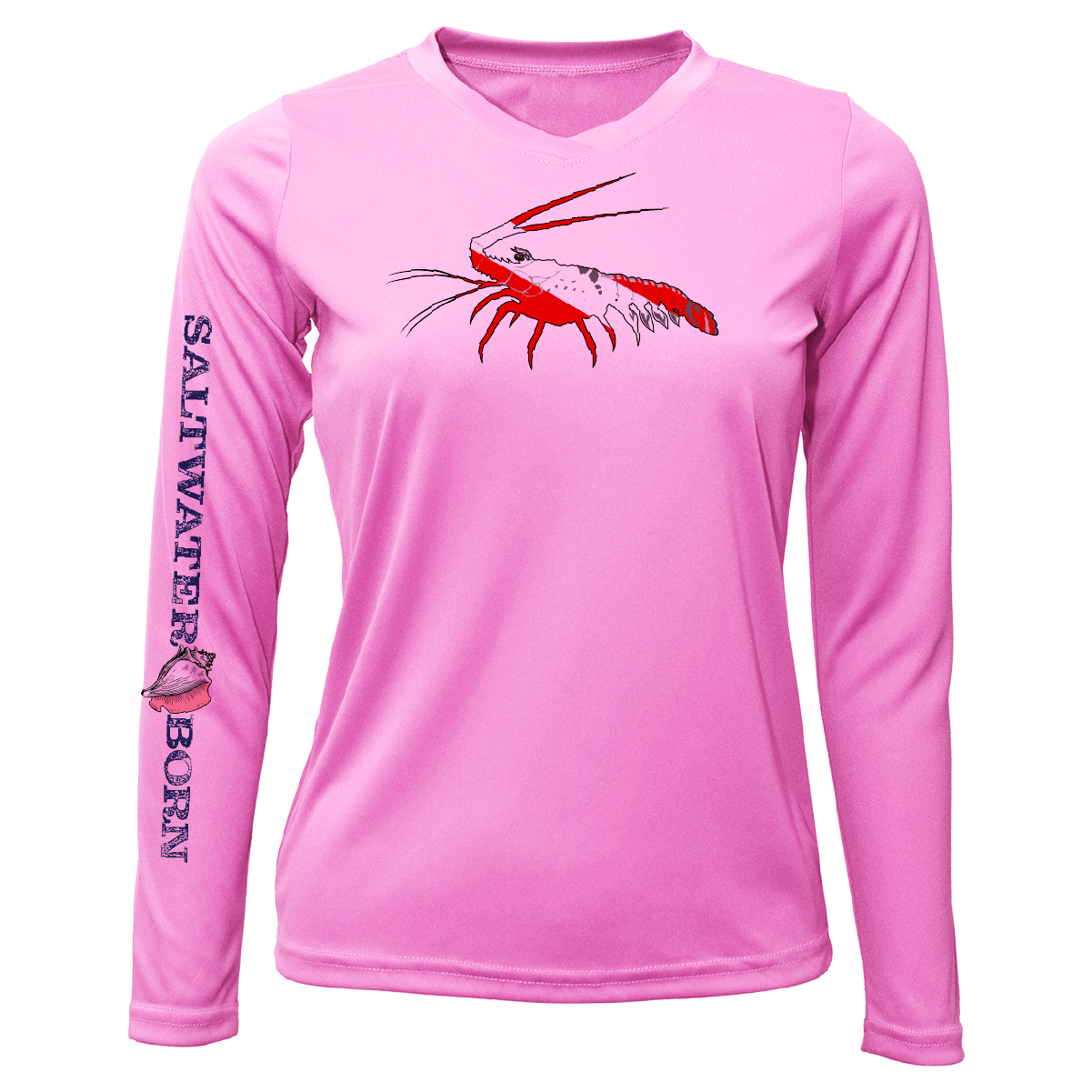 Saltwater Born UPF 50+ Long Sleeve Florida Lobster Long Sleeve UPF 50+ Dry-Fit Shirt
