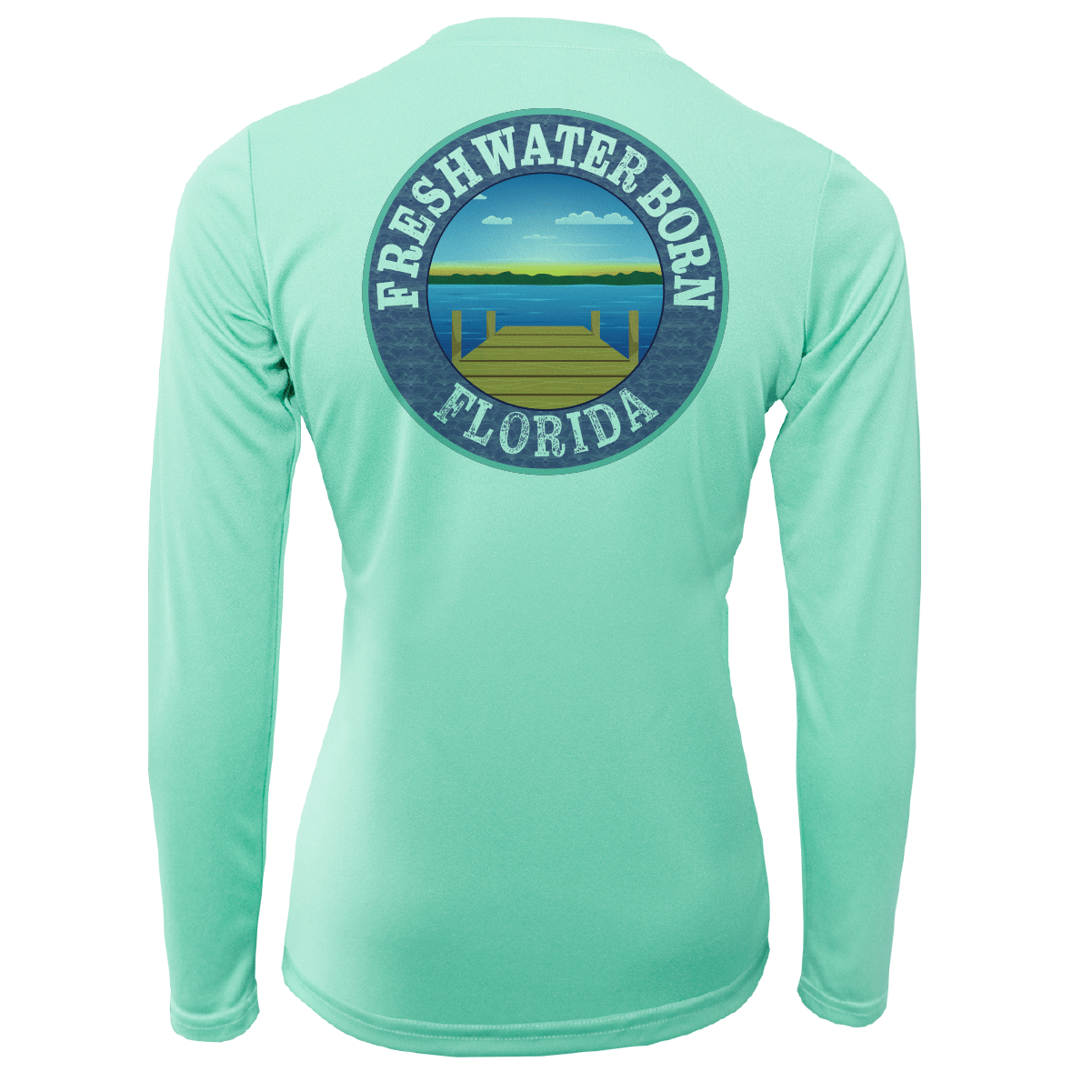 Saltwater Born UPF 50+ Long Sleeve Garnet and Gold Freshwater Born Women's Long Sleeve UPF 50+ Dry-Fit Shirt