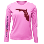 Saltwater Born UPF 50+ Long Sleeve Garnet and Gold Freshwater Born Women's Long Sleeve UPF 50+ Dry-Fit Shirt
