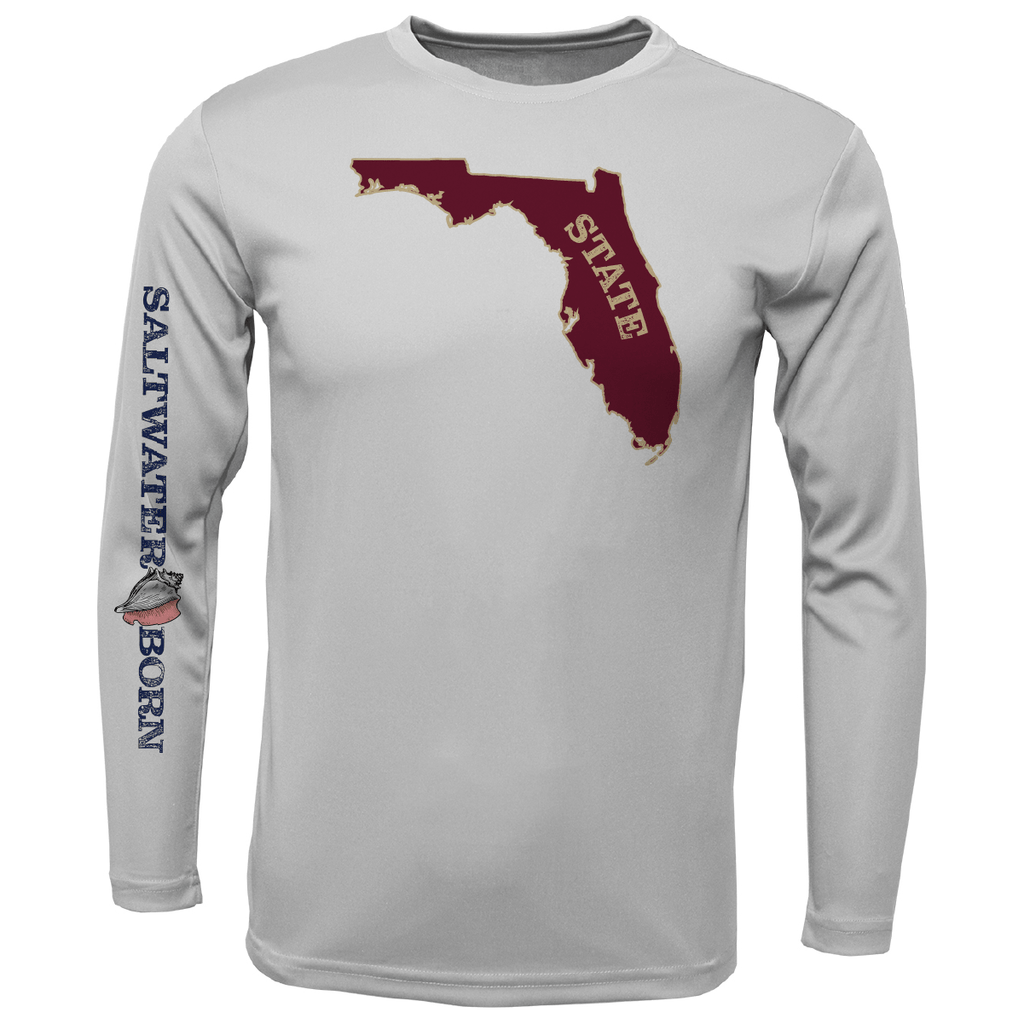 Saltwater Born UPF 50+ Long Sleeve Garnet and Gold Key West, FL Long Sleeve UPF 50+ Dry-Fit Shirt