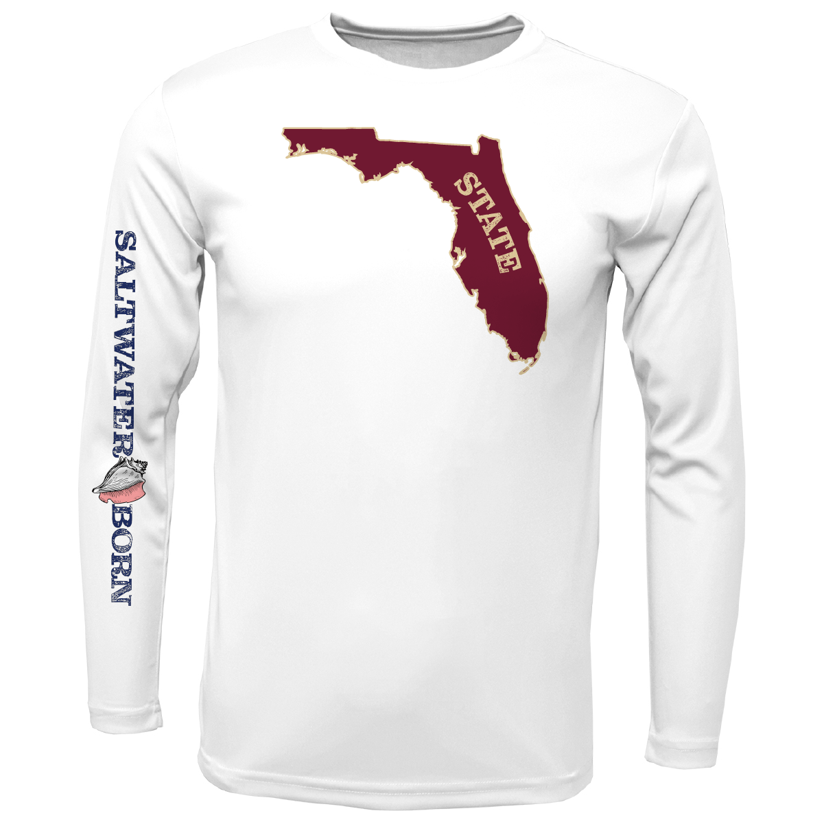 Saltwater Born UPF 50+ Long Sleeve Garnet and Gold Key West, FL Long Sleeve UPF 50+ Dry-Fit Shirt