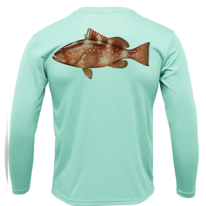 Saltwater Born UPF 50+ Long Sleeve Grouper Long Sleeve UPF 50+ Dry-Fit Shirt