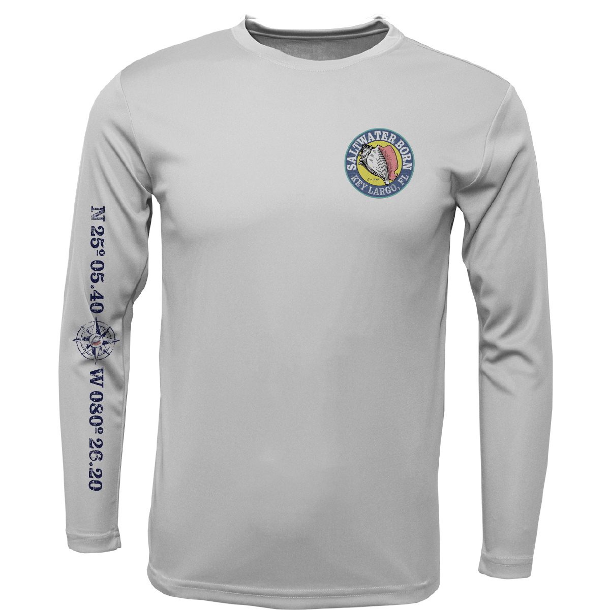 Saltwater Born UPF 50+ Long Sleeve Key Largo, FL Surrender The Booty Long Sleeve UPF 50+ Dry-Fit Shirt