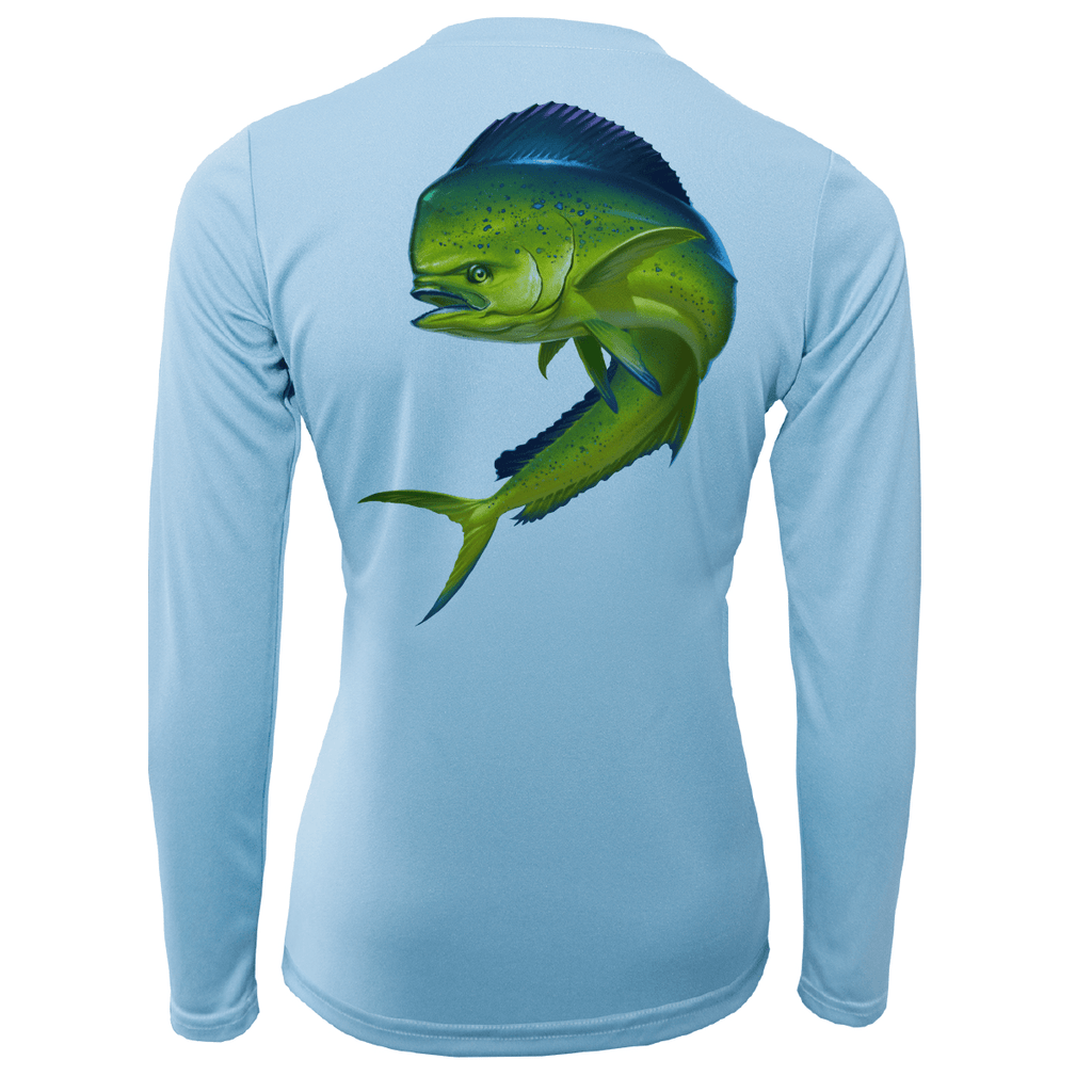 Saltwater Born UPF 50+ Long Sleeve Key West Action Mahi Women's Long Sleeve UPF 50+ Dry-Fit Shirt