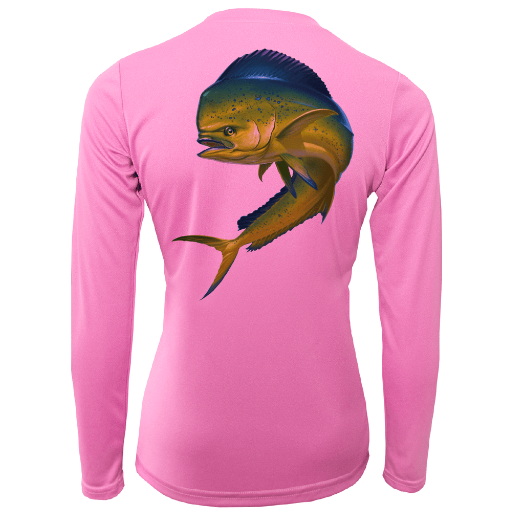 Saltwater Born UPF 50+ Long Sleeve Key West Action Mahi Women's Long Sleeve UPF 50+ Dry-Fit Shirt
