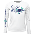 Saltwater Born UPF 50+ Long Sleeve Key West, FL "Crabby But Cute" Girl's Long Sleeve UPF 50+ Dry-Fit Shirt
