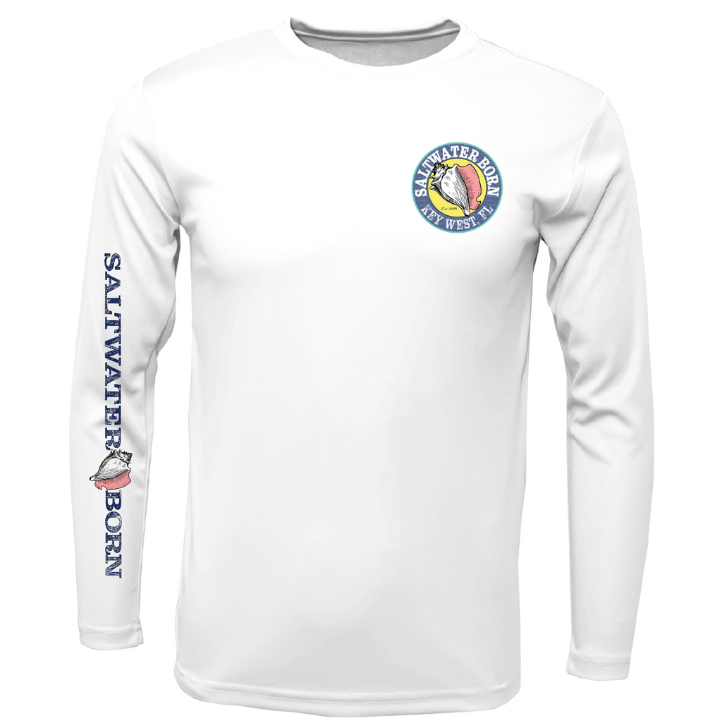 Saltwater Born UPF 50+ Long Sleeve Key West, FL Jumbo Shrimp Long Sleeve UPF 50+ Dry-Fit Shirt