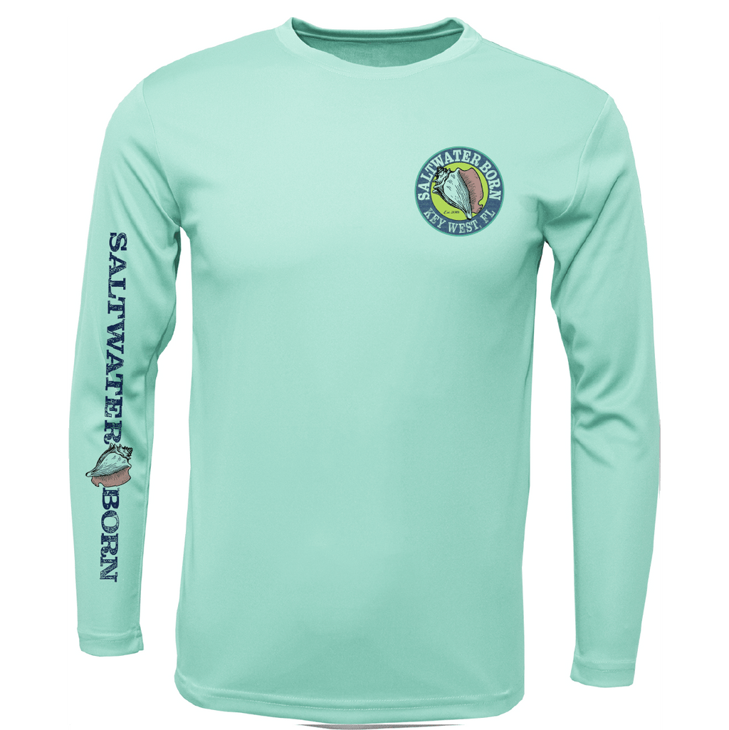 Saltwater Born UPF 50+ Long Sleeve Key West, FL Jumbo Shrimp Long Sleeve UPF 50+ Dry-Fit Shirt