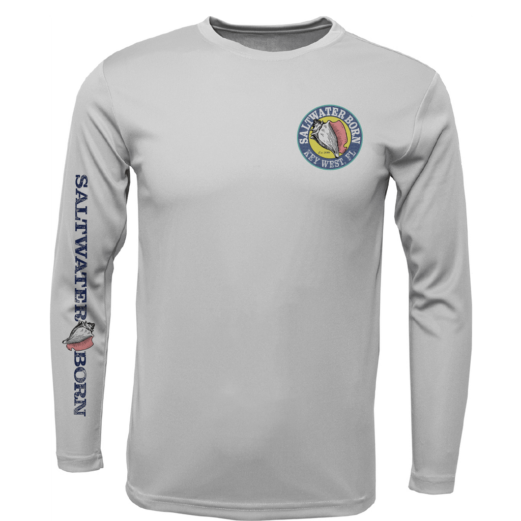 Saltwater Born UPF 50+ Long Sleeve Key West, FL Jumbo Shrimp Long Sleeve UPF 50+ Dry-Fit Shirt