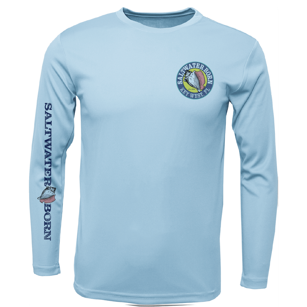 Saltwater Born UPF 50+ Long Sleeve Key West, FL Jumbo Shrimp Long Sleeve UPF 50+ Dry-Fit Shirt